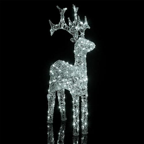 Naviluz Weihnachten Rentier Lichter kaltes Licht, innen und außen, Niederspannung 105cm von Naviluz
