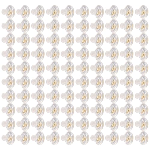 100 Stück Silikon-Ohrring-Verschlüsse, hypoallergene Verriegelung für Ohrstecker, Ohrring-Stopper, praktisches Schmuckherstellungszubehör von Navna