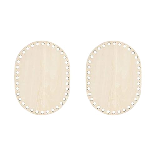 2 x Häkelkorbboden aus Holz, unlackiert, für Strickkorb, Weben, Bastelprojekte von Navna
