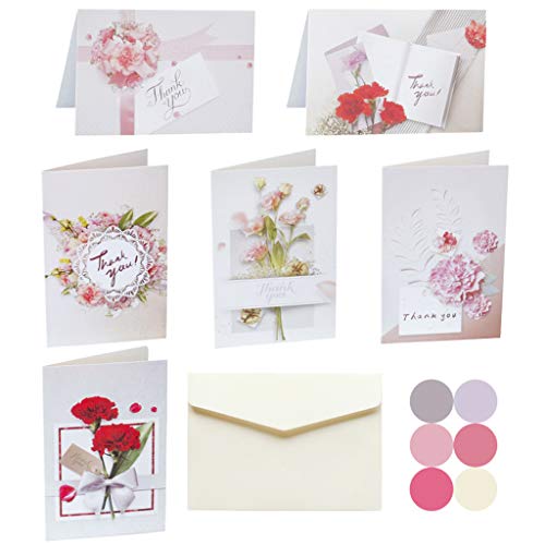 30 Sets Blumen Dankeskarten Papierumschläge Siegel Aufkleber für Hochzeit Hochzeitskarten für Braut und Bräutigam von Navna