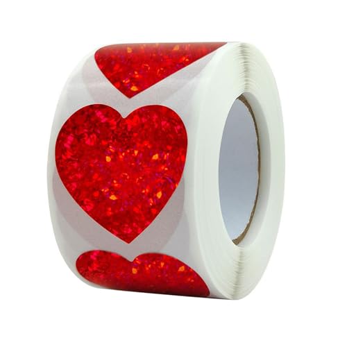 500 Stück Herz-Etiketten Valentinstag Papier Verpackung Schreibwaren Aufkleber Valentinstag Aufkleber von Navna