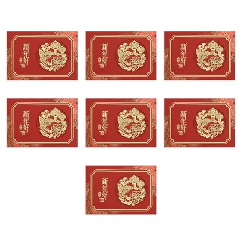 7 x 3D-Popup-Chinesische Neujahrskarten 2025 Jahr der Schlange Neujahrskarten für Familie, Freunde, Kinder von Navna