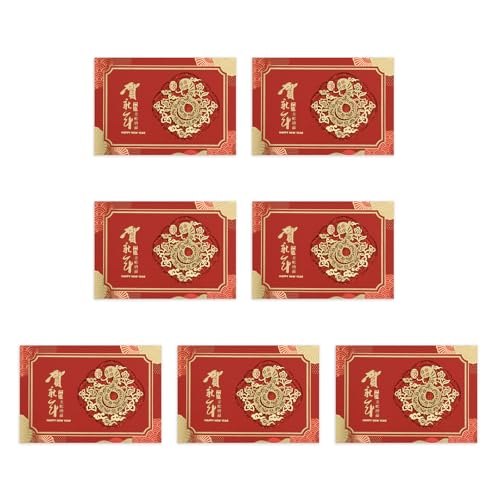 7 x 3D-Popup-Chinesische Neujahrskarten 2025 Jahr der Schlange Neujahrskarten für Familie, Freunde, Kinder von Navna