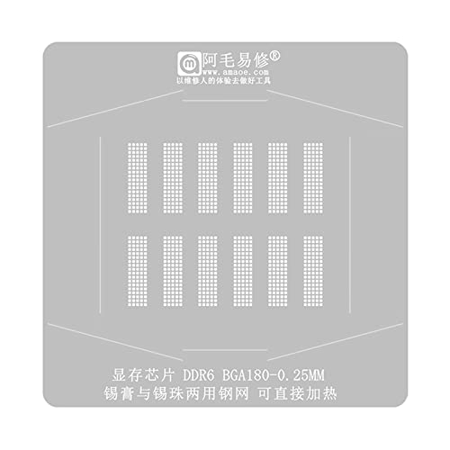DDR6 BGA180 Reballing Set GPU IC Chip Lötplatte Standortplattform Magnetfuß BGA-Schablone Schweißlötdose Pflanze von Navna