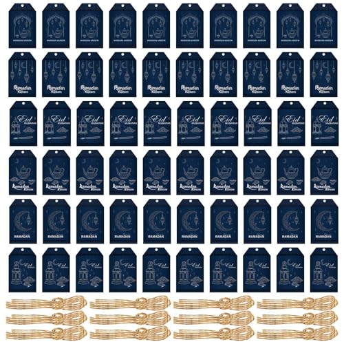 Elegante Ramadans-Karten Eid-Geschenketiketten für Partyzubehör und Heimdekorationen, 60 Stück von Navna