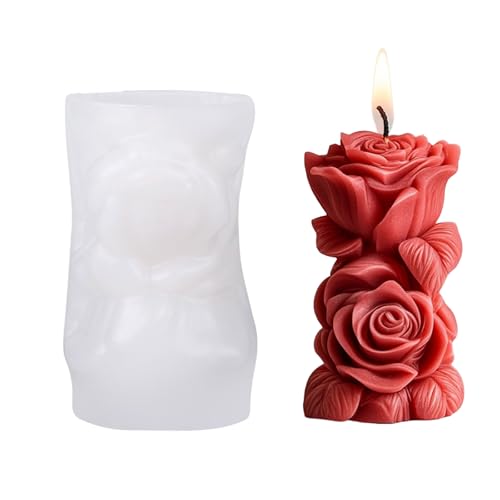 Geprägte Rosenblüten-Silikonformen, Säulenformen für Epoxidharz, Seife, Gips, Silikonformen, Säulenform Geprägte Rosenblüten-Silikonformen, Säulenformen für Epoxidharz, Seife, Gips, Silikonformen, Säulenform von Navna