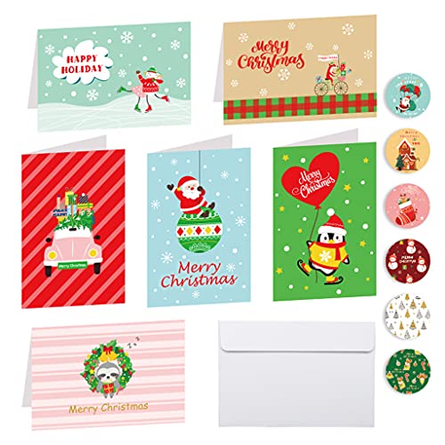 Grußkarten für Weihnachten, Neujahr, Weihnachtsgeschenkkarten, fügen Sie eigene Nachrichten hinzu, Geschenk-Klappkarten für Weihnachtsfeier von Navna