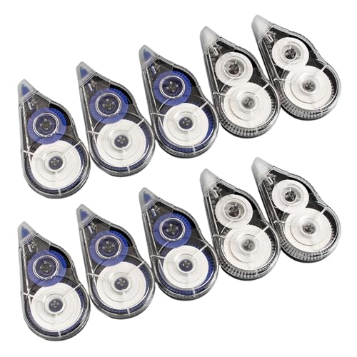 Korrekturroller, 8 m x 5 mm, schnell trocknend, Korrekturband, insgesamt 80 m, für Schreiben, Journaling, Notizen, Korrekturband, Spender, 10 Stück Korrekturroller, 8 m x 5 mm, schnell trocknend, Korrekturband, insgesamt 80 m, für Schreiben, Journaling, Notizen, Korrekturband, Spender, 10 Stück von Navna