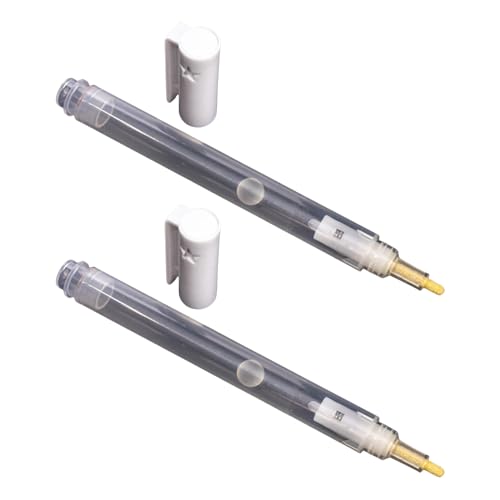 Leerer Farbstift mit feiner Spitze, nachfüllbar, Acryl, leer, Marker zum Malen auf Holz, Stoff, Stein, Keramik, Metall, 2 Stück von Navna