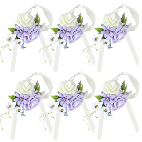 Navna Ansteckblume für das Handgelenk, elegante Ansteckblume für Brautjungfern und Gäste Navna Ansteckblume für das Handgelenk, elegante Ansteckblume für Brautjungfern und Gäste von Navna