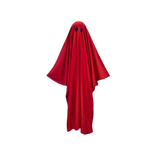 Navna Halloween-Spekter-Kostüm, Umhang für Erwachsene und Kinder, verstellbar, unheimlich, Party-Outfit, Polyester-Baumwoll-Materialien, weiße Spekters-Umhänge für Erwachsene von Navna