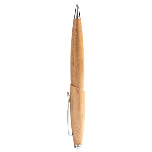 Navna Holzschreiber, Holz-Kugelschreiber, Business-Singstift, Metallstiftclip, 0,7 mm, Stiftspitze, ergonomischer Griff zum Schreiben von Navna