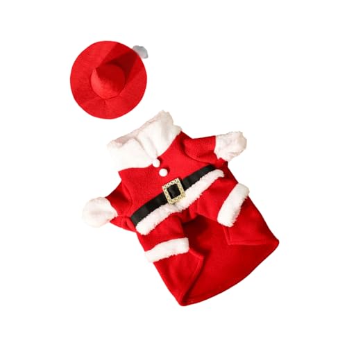 Navna Rotes gehäkeltes Weihnachtsmann-Gänse-Kostüm, weiches Garn, saisonale Hof-Dekoration, handgefertigt, Weihnachtsmann-Tierkostüme, Urlaub, Gänse, Party-Dekorationen von Navna