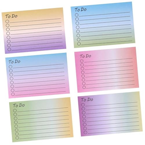 Notizblock mit 6 Farben, recycelbares Papier, leichtes Design für Arbeit, Studium, Heimplanung, Organisation, Reiseplaner, Notizblock von Navna
