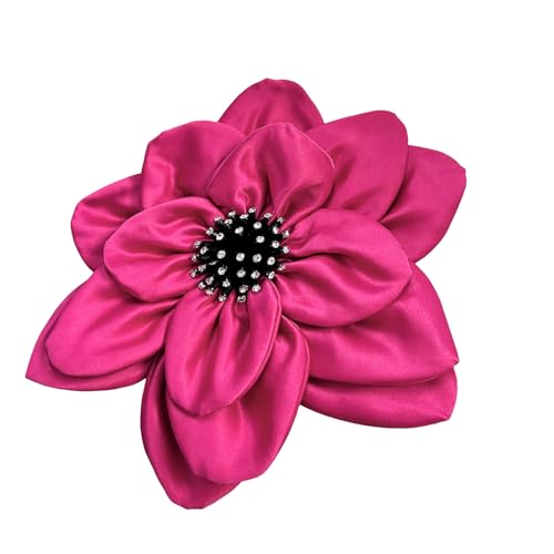 Satinierte 3D-Blumen-Applikation für Handarbeitsprojekte, Bühne, Kostüm, Bekleidungszubehör von Navna