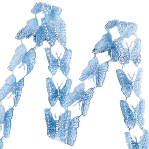 Schöne Pailletten-Applikationen, Schmetterlingsspitze, Brautkleid, Verzierung für kreative Projekte von Navna