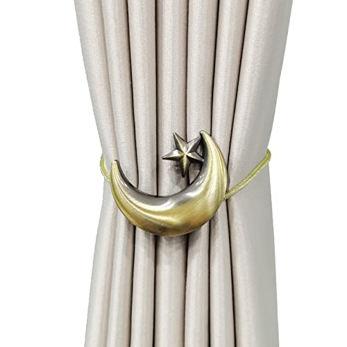 Navna Vorhang-Raffhalter aus Zinklegierung, mit Schnalle, Mond, Stern, robuster Haken, Anti-Verformung, Zuhause, Wohnheim, Vorhanghaken, Vorhang-Raffhalter, Haken für Vorhänge, Mondstern Navna Vorhang-Raffhalter aus Zinklegierung, mit Schnalle, Mond, Stern, robuster Haken, Anti-Verformung, Zuhause, Wohnheim, Vorhanghaken, Vorhang-Raffhalter, Haken für Vorhänge, Mondstern von Navna
