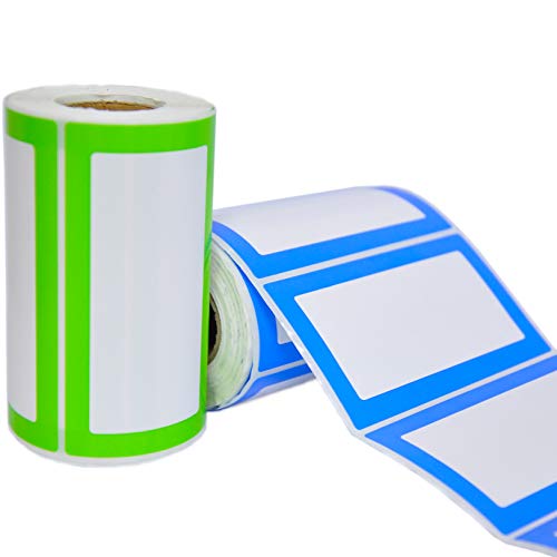 Namensaufkleber Etiketten Selbsteklebend - 2 Rollen 500 Sticker Insgesamt - 9 x 5 cm - Namensschilder Farbetiketten für Küche, Kinder-Kleidung, Schule, Kindergarten und Büro Namensaufkleber Etiketten Selbsteklebend - 2 Rollen 500 Sticker Insgesamt - 9 x 5 cm - Namensschilder Farbetiketten für Küche, Kinder-Kleidung, Schule, Kindergarten und Büro von Navy Penguin