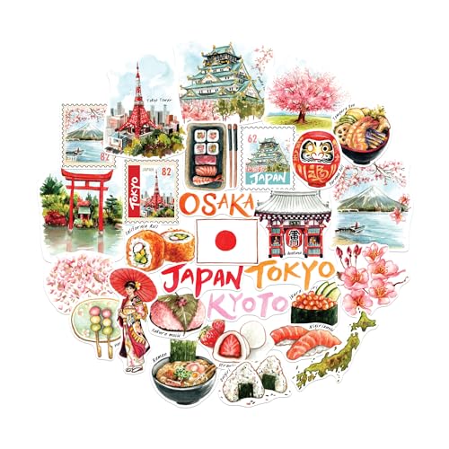 Navy Peony Imperial Japan Statement Sticker (29 Stück) – für Laptop, Trinkflasche, Koffer von Navy Peony