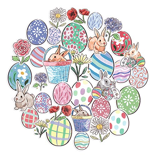Navy Peony Frühlings-Oster-Sticker (34 Stück) – Süß, Wasserdicht, Langlebig | Sticker für Wasserflaschen, Laptops, Scrapbooks & Journals von Navy Peony