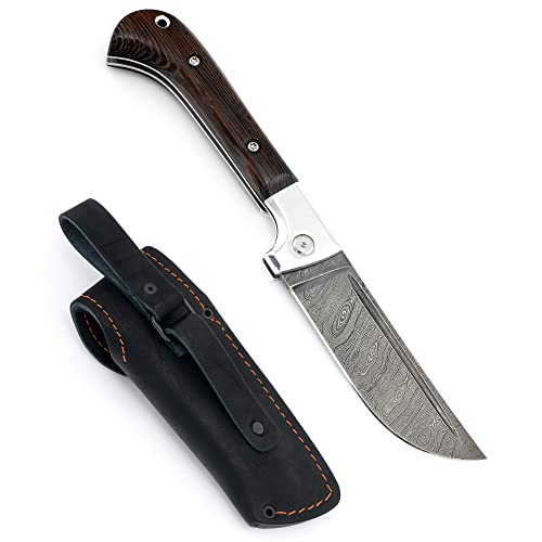 Nazarov Knives Pchak – Zweihand Klappmesser Outdoor – Mitführen erlaubt – Damaststahl messer – Jagdmesser mit griff wenge von Nazarov Knives