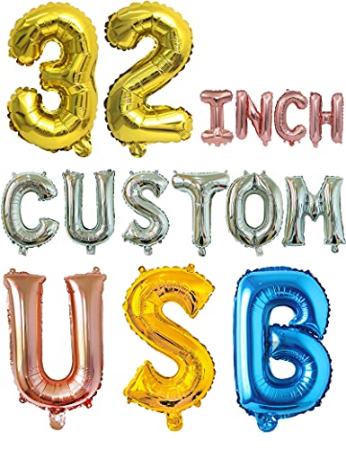 Frei wählen 32-Zoll-Brief-Ballons Benutzerdefiniert für Party Geburtstag Name Baby Dusche Geschäft mit personalisiertem Phrase Wort Banner Alter Frei wählen 32-Zoll-Brief-Ballons Benutzerdefiniert für Party Geburtstag Name Baby Dusche Geschäft mit personalisiertem Phrase Wort Banner Alter von Nballoon
