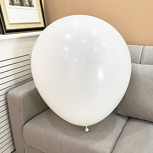 Weiße 91,4 cm große Latex-Luftballons, 8 Stück, Helium-Luftballons für Geburtstag/Hochzeit/Party/Festivals/Event-Dekorationen (91,4 cm x 8 Stück) von Nballoon