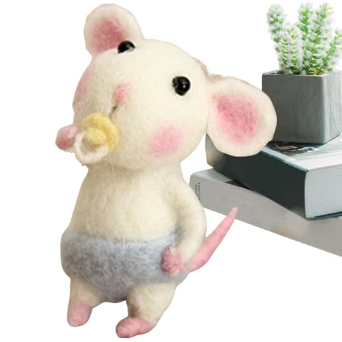 Nadelfilz Set Für Anfänger, Wollnadelfilz Anfänger Sets, Wollfilz Mäuse Materialien Set Mit Nadel, Holztier Nadelfilz Anfängerset Für Anfänger, Dekorative Filzen Starterset Für Kinder Und Erwachsene Nadelfilz Set Für Anfänger, Wollnadelfilz Anfänger Sets, Wollfilz Mäuse Materialien Set Mit Nadel, Holztier Nadelfilz Anfängerset Für Anfänger, Dekorative Filzen Starterset Für Kinder Und Erwachsene von Nbbwwu