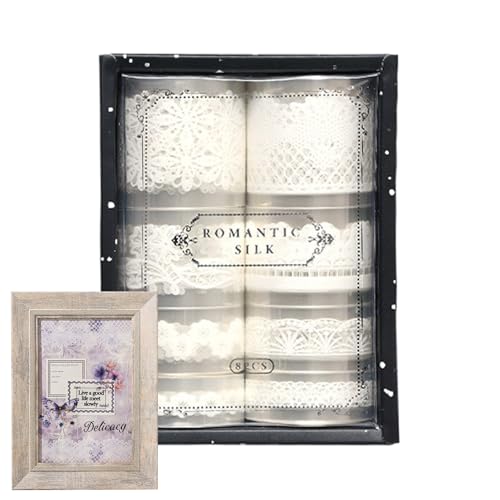 Nbbwwu Bastelband | Journal Klebeband | Romantische PET-Spitzenaufkleber Für Zuhause Hochzeit Fotobuch Dekoration Geschenkverpackung von Nbbwwu