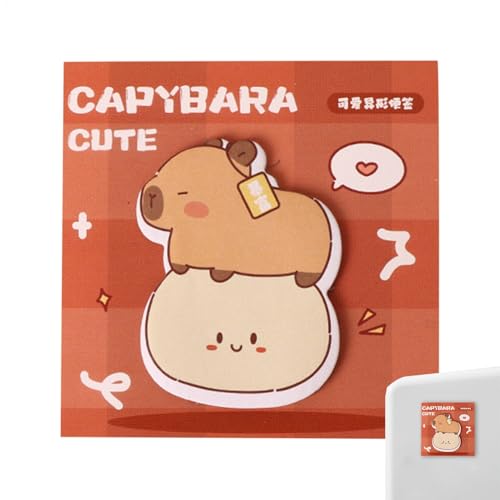 Nbbwwu Capybara Haftnotizen | Cartoon-Tier Capybara Haftnotizen | 30 Blatt abnehmbare Notizblöcke, Klassenzimmerbedarf, Schulbedarf für Schüler Lehrer Nbbwwu Capybara Haftnotizen | Cartoon-Tier Capybara Haftnotizen | 30 Blatt abnehmbare Notizblöcke, Klassenzimmerbedarf, Schulbedarf für Schüler Lehrer von Nbbwwu