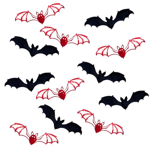 Nbbwwu Fledermaus-Dekorationen, Halloween-Fledermaus-Aufkleber, gruselige Dekoration, wasserdichte Halloween-Dekorationen für Klassenzimmer, Garage, Wohnzimmer, Auto, Schlafzimmer, Fenster von Nbbwwu