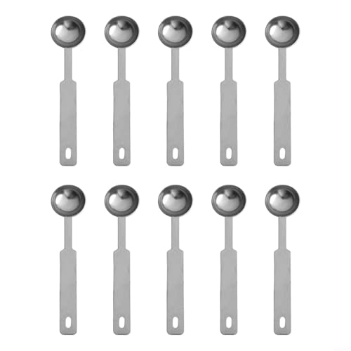 10 Stück Eisen-Messlöffel, 2 x 5 ml, für DIY-Projekte, Back- und Kochaufgaben von NbgrvB