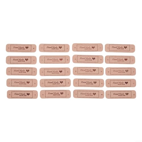 20 Stück PU-Etiketten für handgefertigte Projekte, ideal zum Nähen und Basteln von NbgrvB