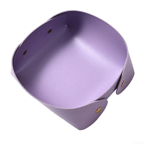 Aufbewahrungsbox aus PU-Leder, ideal zum Organisieren von Schlüsseln, Schmuck und anderen kleinen Gegenständen, Violett Aufbewahrungsbox aus PU-Leder, ideal zum Organisieren von Schlüsseln, Schmuck und anderen kleinen Gegenständen, Violett von NbgrvB