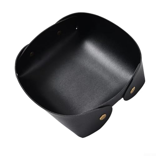 Aufbewahrungsbox aus PU-Leder, ideal zum Organisieren von Schlüsseln, Schmuck und anderen kleinen Utensilien (schwarz) von NbgrvB