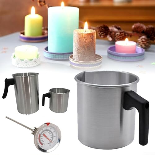 Candle Crafting Vereinfachter Aluminium-Wachsschmelzkrug mit hoher Kapazität und ergonomischen Eigenschaften (1,2 l Topf) von NbgrvB