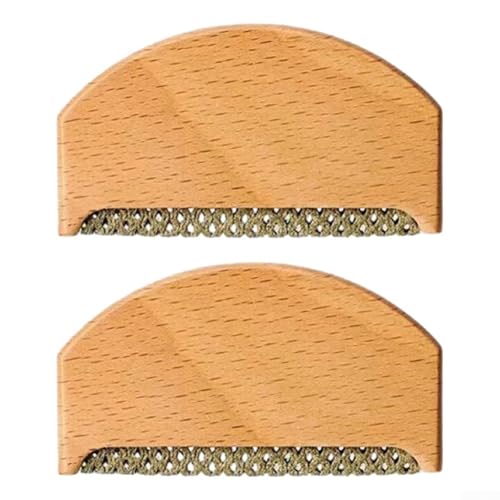 Nachhaltiges Epilier- und Kleiderrasierer-Set aus natürlichem Holz, perfekte Werkzeuge für sanfte Fellpflege (Typ B, 2 Stück) von NbgrvB