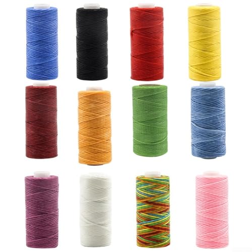 Nähgarn aus robustem Material, gewachste Schnur, 50 m, perfekt für Lederarbeiten, Grün von NbgrvB