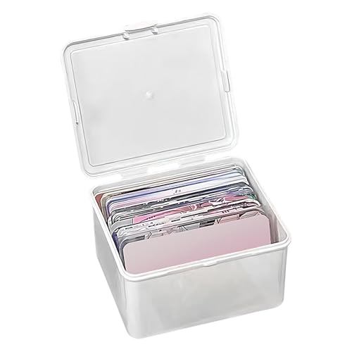 Box für Visitenkarten, kleine Aufbewahrungsbehälter, Sammelkartenetui, weiß – Organizer für Sammelkarten, Aufbewahrungsbox für Sport- und Co-Sammler Box für Visitenkarten, kleine Aufbewahrungsbehälter, Sammelkartenetui, weiß – Organizer für Sammelkarten, Aufbewahrungsbox für Sport- und Co-Sammler von Nbhuiakl