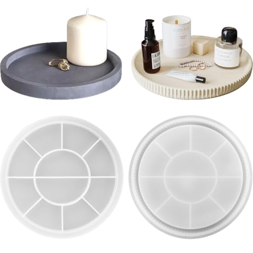 Nchdewui 2 Stück Diy Silicone Molds Tray, Silikonformen Mit Rillen, Rundes Tablett Silicone Molds, Silikonform Teller Rund, Diy Untersetzer Gießformen, Betonformen Mit Rille Für Diy Obsttablett Nchdewui 2 Stück Diy Silicone Molds Tray, Silikonformen Mit Rillen, Rundes Tablett Silicone Molds, Silikonform Teller Rund, Diy Untersetzer Gießformen, Betonformen Mit Rille Für Diy Obsttablett von Nchdewui