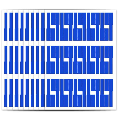 Nchdewui Kabeletiketten, 600 Stück Kabel Beschriftung Ettiketten, Wasserdich Selbstklebend Kabelbeschriftung, Haltbar Kabel Aufkleber für Laserdrucker 20 Blatt, 5 Farben (Blau) von Nchdewui