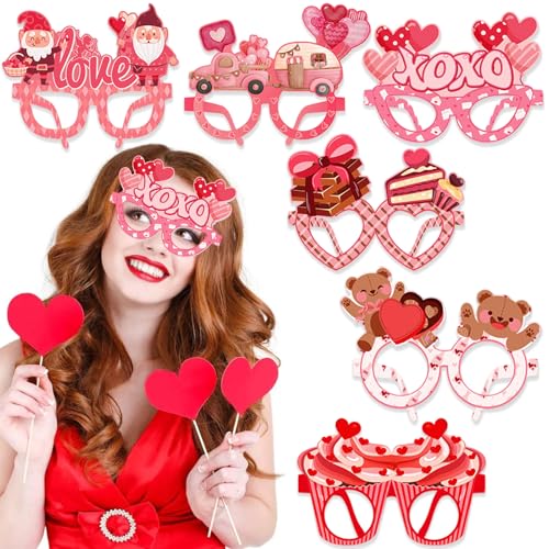 6 Stück Valentinstag Party Brillen Foto Requisiten Valentinstag Herz Bier Papiergläser Rosa Valentinstag Party Favors Supplies Dekorationen 6 Stück Valentinstag Party Brillen Foto Requisiten Valentinstag Herz Bier Papiergläser Rosa Valentinstag Party Favors Supplies Dekorationen von Ncozwo