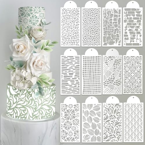 Kuchenschablonen, Kuchenvorlagen-Set, Blumenblatt, Leopardenmuster, Spitze, unregelmäßige Geometrie, Hochzeit, Zuckerguss-Schablonen, Kuchenformen, Kekse, Dessert, Buttercreme, Dekoration, Backzubehör Kuchenschablonen, Kuchenvorlagen-Set, Blumenblatt, Leopardenmuster, Spitze, unregelmäßige Geometrie, Hochzeit, Zuckerguss-Schablonen, Kuchenformen, Kekse, Dessert, Buttercreme, Dekoration, Backzubehör von Ncozwo