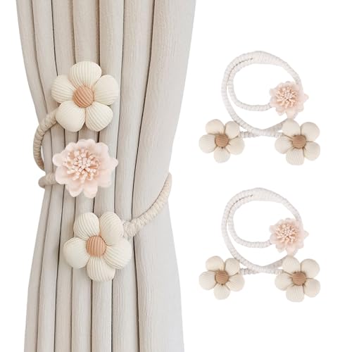 2 Stück Vorhänge Raffhalter Blumen Gestrickte Vorhang Halter Handgefertigte Elastische Raffhalter,Gardinenhalter Zugband, Gardinen Seil für Haus Dekoration 2 Stück Vorhänge Raffhalter Blumen Gestrickte Vorhang Halter Handgefertigte Elastische Raffhalter,Gardinenhalter Zugband, Gardinen Seil für Haus Dekoration von Ndjiloik