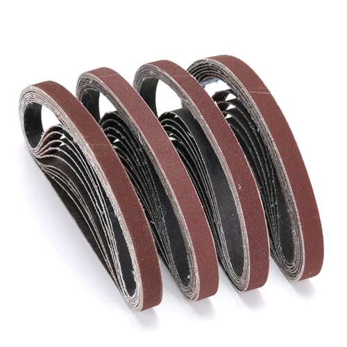 Schleifbänder 13 x 457 mm 40 Stück,Schleifband Set je 5 x Korn 40/60/80/120/180/240/320/400 für Bandschleifer Schleifmaschine bandschleifer,Polieren Metall,Holz|Fingerschleifer Schleifbänder 13 x 457 mm 40 Stück,Schleifband Set je 5 x Korn 40/60/80/120/180/240/320/400 für Bandschleifer Schleifmaschine bandschleifer,Polieren Metall,Holz|Fingerschleifer von Ndjiloik