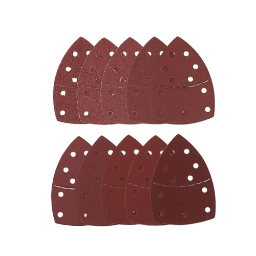 Schleifpapier Dreieckschleifer klett 11 Loch 120 Stück,Schleifpad je 12 Stück 40/60/80/120/180/240/320/400/600/800 Körnung Schleifblätter fur Detailschleifer Schleifpapier Dreieckschleifer klett 11 Loch 120 Stück,Schleifpad je 12 Stück 40/60/80/120/180/240/320/400/600/800 Körnung Schleifblätter fur Detailschleifer von Ndjiloik