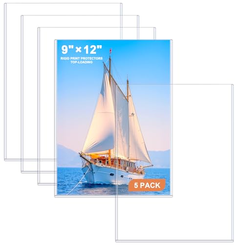 Ndsox Starre Druckschutzfolien aus Hartplastik, 22,9 x 30,5 cm, transparent, Top-Loading für Fotoposter, strapazierfähig, kein Loch, starre Menühalter für Kunstwerke, Drucke, Fotos, Dokumente, 5 Stück Ndsox Starre Druckschutzfolien aus Hartplastik, 22,9 x 30,5 cm, transparent, Top-Loading für Fotoposter, strapazierfähig, kein Loch, starre Menühalter für Kunstwerke, Drucke, Fotos, Dokumente, 5 Stück von Ndsox