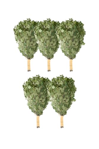 5St Quast für Sauna & Banja| Birkenreisig|Venik|Wenik|Birkenbesen, Der Griff des Produkts ist zuverlässig mit natürlichem Juteseil umwickelt und vollständig einsatzbereit Gewicht: ca. 250 g (P5) von NeSowok