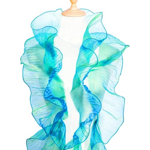 Rüschenband, 5 Yard Quallen Tentakel Band, Organza Stoff Plissee Trim Rüschen Spitzenborten Dekoration, Meerjungfrau Stoff für DIY Handwerk Nähen Kleid Rock Dekoration Rüschenband, 5 Yard Quallen Tentakel Band, Organza Stoff Plissee Trim Rüschen Spitzenborten Dekoration, Meerjungfrau Stoff für DIY Handwerk Nähen Kleid Rock Dekoration von NeZeest