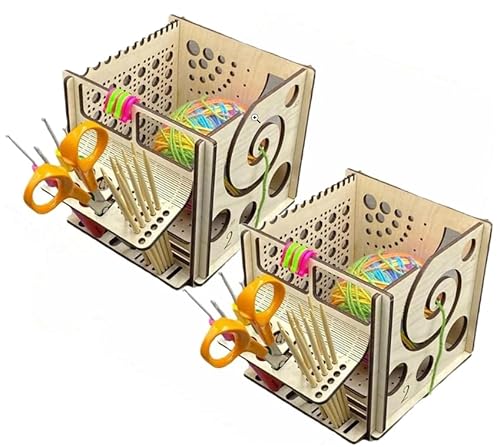Neamou [2 Stück Lustige Garnschale, Wollhalter Aufbewahrungsbox, Garnschüssel Garnbox Für Häkelnadel, Häkelset, Häkelwolle, Häkelgarn, Häkel Wolle, Häkelzubehör Aufbewahrung von Neamou